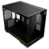Imagem de GABINETE GAMER KALKAN SAGA RGB PRETO SEM FAN KLK00044