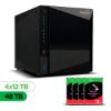 Imagem de Servidor NAS ASUSTOR AS5404T-BR - 48TB - 4 Baias HDD - Torre - Intel Celeron N5105 - 2x LAN 2,5GbE - Inclui 4 HDs Seagate IronWolf NAS de 12TB