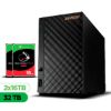 Imagem de Servidor NAS ASUSTOR AS1202T-US - 32TB - 2 Baias HDD - Torre - Realtek RTD1619B - 1x LAN 2,5GbE - Inclui 2 HDs Seagate IronWolf Pro NAS de 16TB