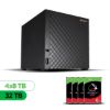 Imagem de Servidor NAS ASUSTOR AS1204T-US - 32TB - 4 Baias HDD - Torre - Realtek RTD1619B - 1x LAN 2,5GbE - Inclui 4 HDs Seagate IronWolf NAS de 8TB