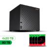 Imagem de Servidor NAS ASUSTOR AS1204T-US - 80TB - 4 Baias HDD - Torre - Realtek RTD1619B - 1x LAN 2,5GbE - Inclui 4 HDs Seagate IronWolf Pro NAS de 20TB