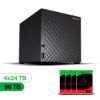 Imagem de Servidor NAS ASUSTOR AS1204T-US - 96TB - 4 Baias HDD - Torre - Realtek RTD1619B - 1x LAN 2,5GbE - Inclui 4 HDs Seagate IronWolf Pro NAS de 24TB
