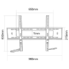 Imagem de SUPORTE TV FIXO PARA TELAS GIGANTES 60" A 120"  VEELI - NX-6789