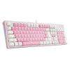 Imagem de Teclado Gamer Redragon Hades Rosa E Branco Switch Azul - K623-Pw