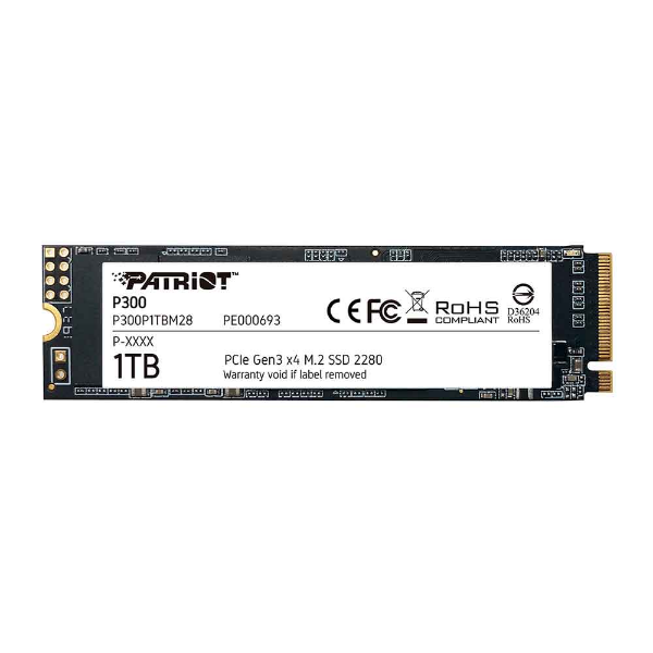 Imagem de Ssd Patriot P300 1tb M.2 2280 Nvme Pcie Gen 3x4 - P300p1tbm28