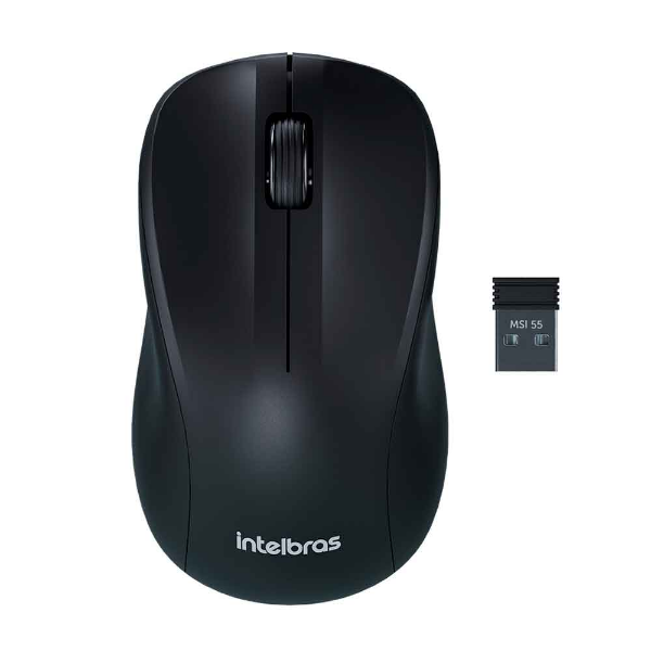 Imagem de Mouse Sem Fio Intelbras Msi 55, 1600 Dpi, Usb 2.0 - 4290023