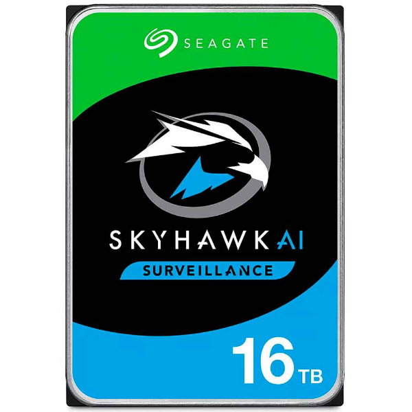 Imagem de HD Interno Seagate SkyHawk AI 16TB para Vigilância, 256MB, SATA 6GB/s - ST16000VE002