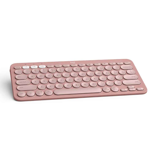 Imagem de Teclado Sem Fio Logitech Pebble Keys 2 K380s - Rosa - 920-011791