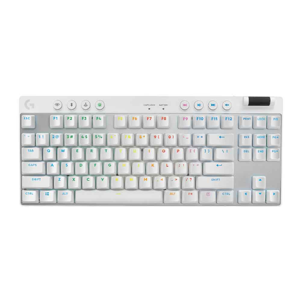 Imagem de TECLADO MECANICO GAMER LOGITECH G PRO X TKL LIGHTSPEED BRANCO - 920-012143