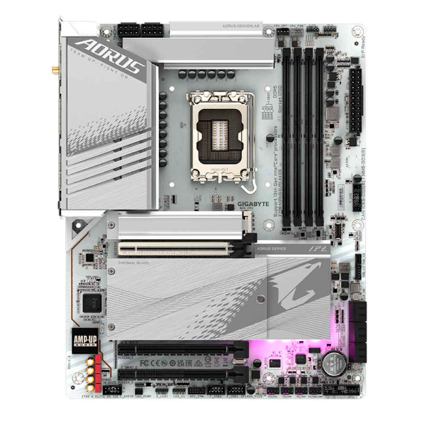 Imagem de Placa Mae Gigabyte Z790 Aorus Elite AX Ice R1.0, DDR5, LGA1700, ATX
