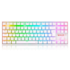 Imagem de Teclado Sem Fio Gamer Mecânico Redragon Kurama Pro Wireless, Bluetooth, Switch Blue, ABNT2 - Branco - K552RGB-BRS-W (PT BLUE)