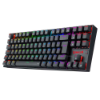 Imagem de Teclado Sem Fio Gamer Mecânico Redragon Kurama Pro Wireless, Bluetooth, Switch Blue, ABNT2 - Preto - K552RGB-BRS-B (PT BLUE)