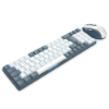 Imagem de Kit Mouse e Teclado Sem Fio Redragon BS-8772, Mecânico, ABNT2, USB - Cinza e Branco - BS-8772 GW