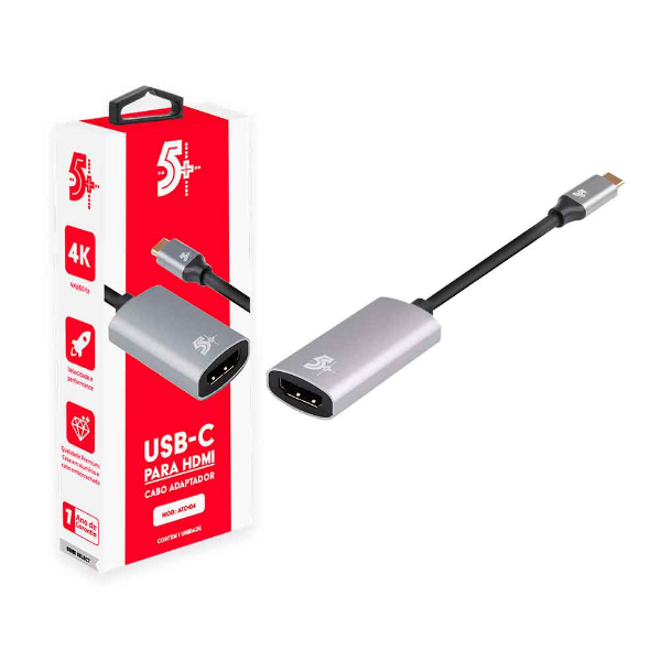 Imagem de CABO ADAPTADOR USB C PARA HDMI 4K 60HZ FEMEA - 018-7455