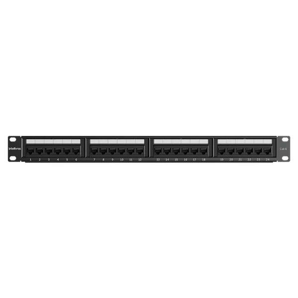 Imagem de Patch Panel CAT.5E Intelbras PP524 Impact Lan, 24 Portas - 4770037