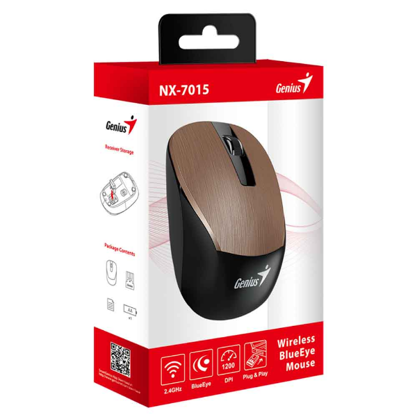 Imagem de MOUSE GENIUS NX-7015 SEM FIO BROWN