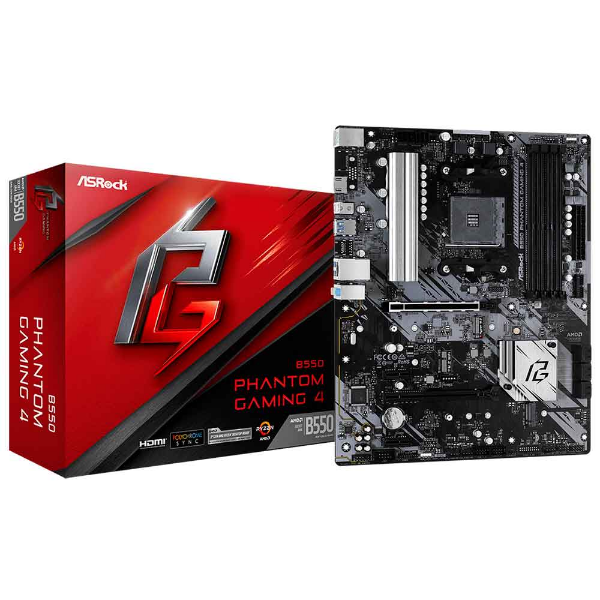 Imagem de Placa Mae AsRock B550 Phantom Gaming 4, DDR4, AM4, ATX