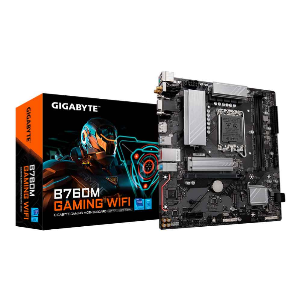 Imagem de Placa Mãe Gigabyte B760M Gaming WiFi R1.4, DDR5, LGA1700, Micro ATX