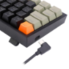 Imagem de TECLADO REDRAGON MECANICO GAMER FIZZ RGB LARANJA PRETO E CINZA SWITCH MARROM K617RGB (PT-BROWN)