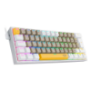 Imagem de TECLADO REDRAGON MECANICO GAMER FIZZ RGB AMARELO CINZA E BRANCO SWITCH MARROM K617RGB