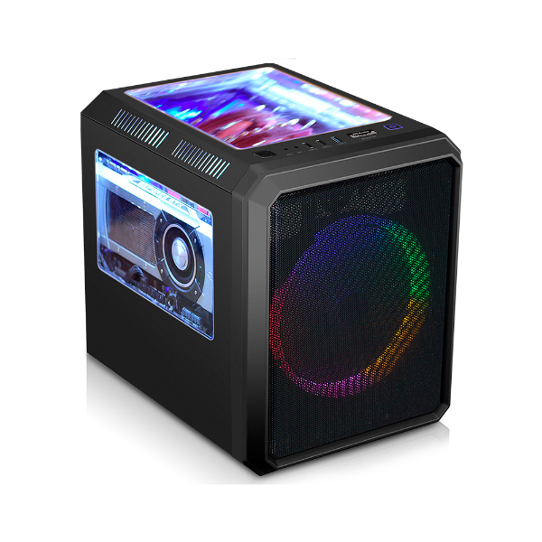 Imagem de Gabinete K-Mex Gamer Microcraft Iii Cg-03rc Com Fan 5 Cores