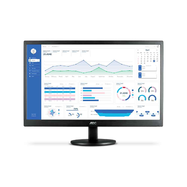 Imagem de Monitor 21,5" Aoc Lcd Led E2270swhen Widescreen Vga Hdmi