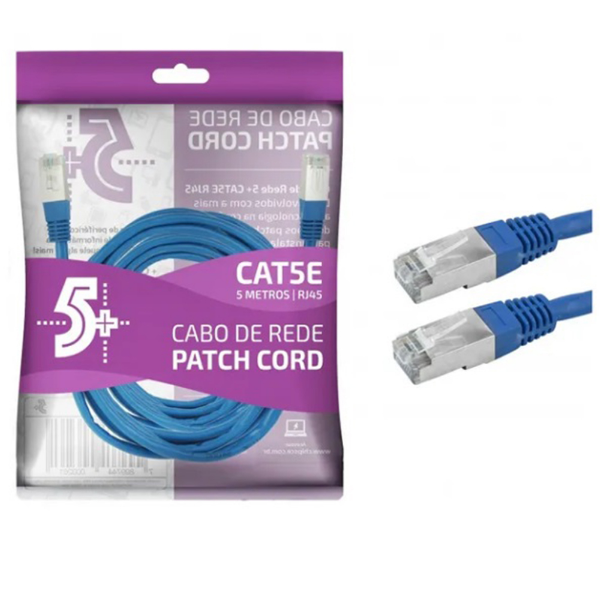 Imagem de Patch Cord Cat5e Patch Cord Chipsce 5mts Cat5e