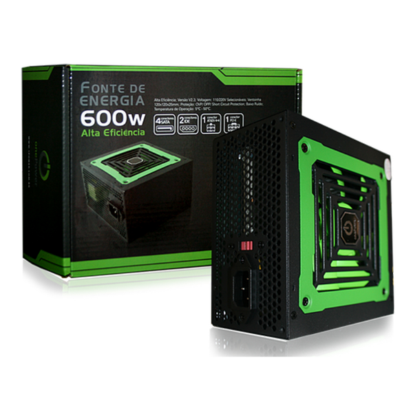 Imagem de Fonte 600w 80 Plus Fonte Alimentacao One Power Atx 600w