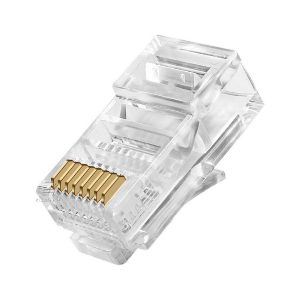 Imagem de Fibra Otica Conector Rj45 Macho Cat5e Pack 100 Chipsce