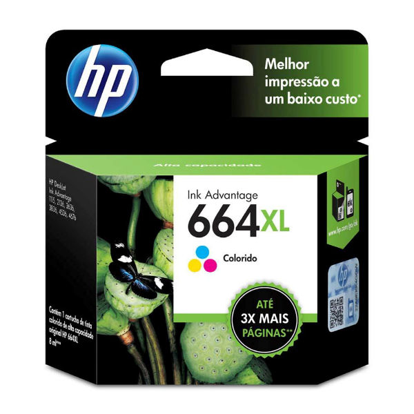 Imagem de Impressao E Imagem Cartucho Hp F6v30ab N664xl Tricolor