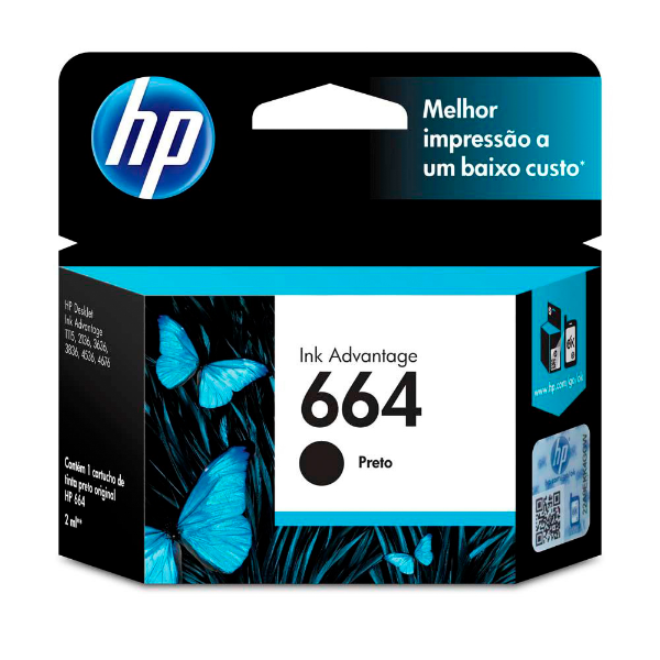 Imagem de Impressao E Imagem Cartucho Hp F6v29b N664 Preto