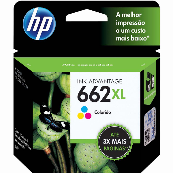 Imagem de Cartucho Hp Cz106ab N662xl Tricolor Hp Suprimentos