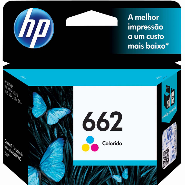 Imagem de Tinta Para Impressora Cartucho Hp Cz104ab N662 Tricolor