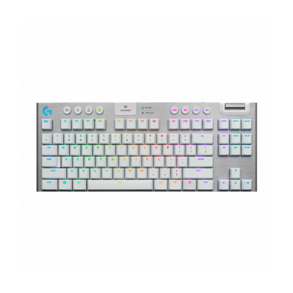 Imagem de Teclado Mecanico Gamer Sem Fio Logitech G915 Tkl - Branco - 920-009660