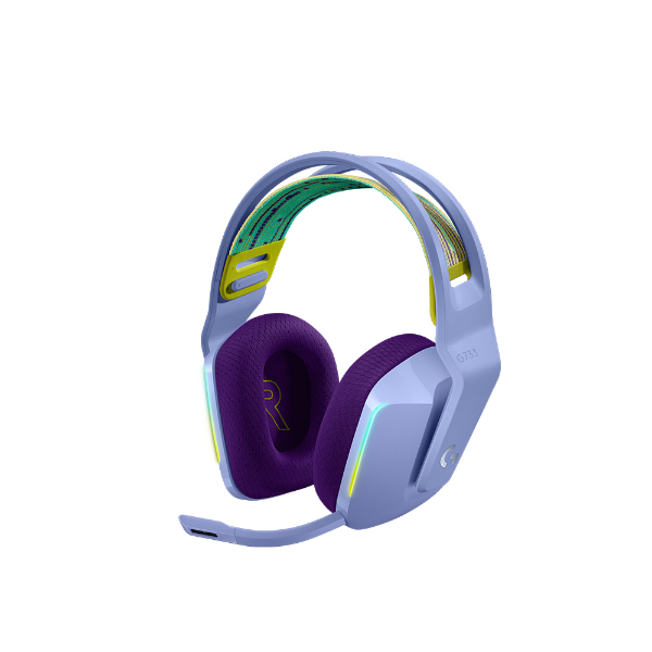 Imagem de Headset Gamer Sem Fio Logitech G733 7.1 Dolby Surround - Lilas - 981-000889