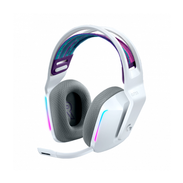 Imagem de Headset Gamer Sem Fio Logitech G733 7.1 Dolby Surround - Branco - 981-000882