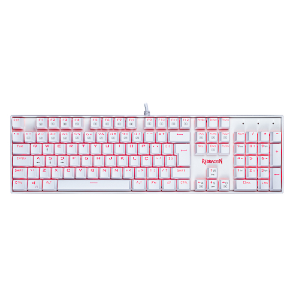 Imagem de Teclado Mecanico Redragon Mitra K551w Pt-Red  Single Color Switch Red