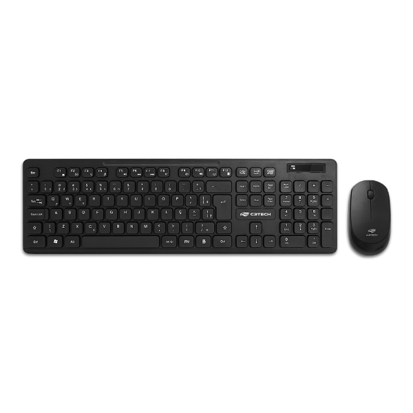 Imagem de Kit Mouse E Teclado C3plus Sem Fio Usb Pto - K-W20bk