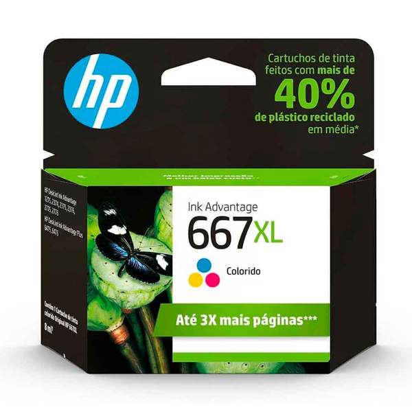 Imagem de Cartucho Hp 3ym80ab 667xl Tricolor Hp Suprimentos