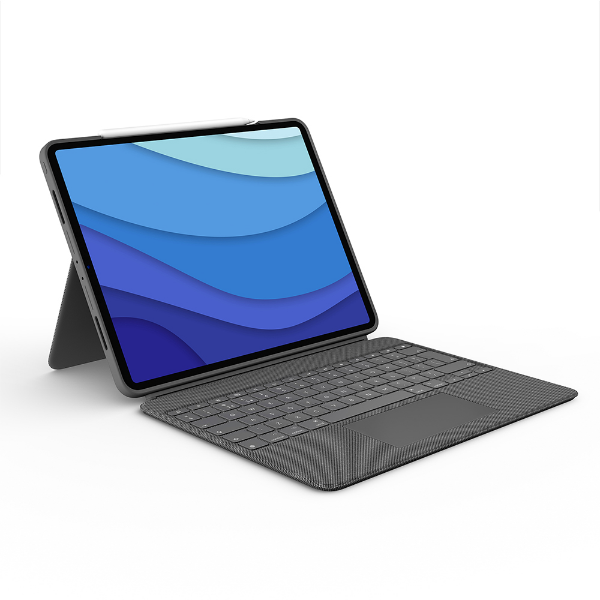 Imagem de Capa Com Teclado Logitech Combo Touch Para Ipad Pro 12.9" (5ª E 6ª Geracoes) - Cinza - 920-010097