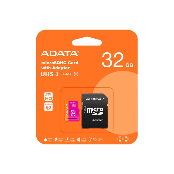 Imagem de Cartao De Memoria Sd Adata Class 10uhs-I 32gb (Micro + Adaptador) Ausdh32guicl10-Ra1