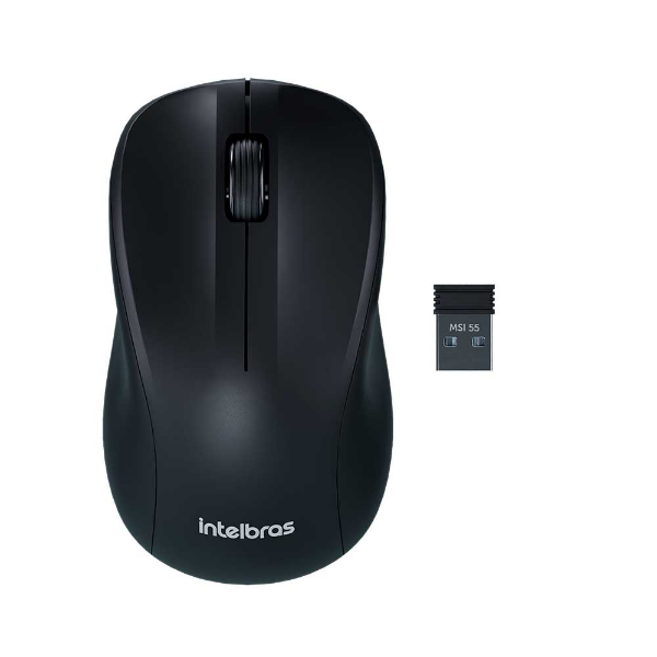 Imagem de Mouse Sem Fio Intelbras Msi 55, 1600 Dpi, Usb 2.0 - 4291201