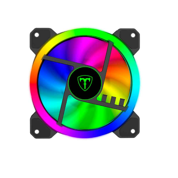 Imagem de Kit Cooler T-Dagger 120x120x25mm C/ 3 Fans Rgb Preto - T-Tgf513