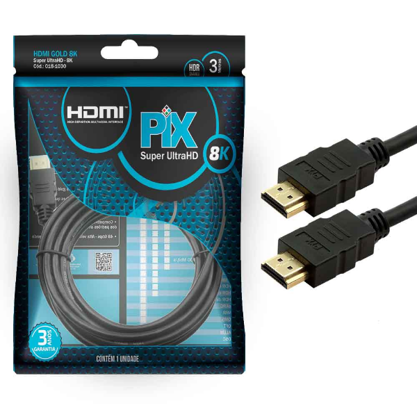 Imagem de Cabo Hdmi 2.1 - 8k Hdr 19p 3m  018-1030