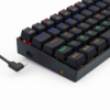 Imagem de Teclado Gamer Mecanico Lakshmi Rainbow Preto Switch Marrom K606r (Pt-Brown)