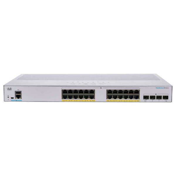 Imagem de Switch Cisco CBS250-24P-4G, 24x 10/100/1000 POE+, 4x SFP