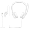 Imagem de Headset Com Fio Usb Logitech H390 - Branco - 981-001285