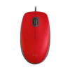 Imagem de Mouse Com Fio Usb Logitech M110 Silent - Vermelho - 910-006755