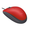 Imagem de Mouse Com Fio Usb Logitech M110 Silent - Vermelho - 910-006755