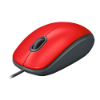 Imagem de Mouse Com Fio Usb Logitech M110 Silent - Vermelho - 910-006755